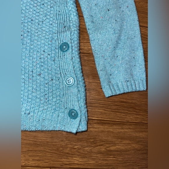 Women’s size small Talbots robins egg blue sweater with speckles, cowl neck new - Picture 5 of 10